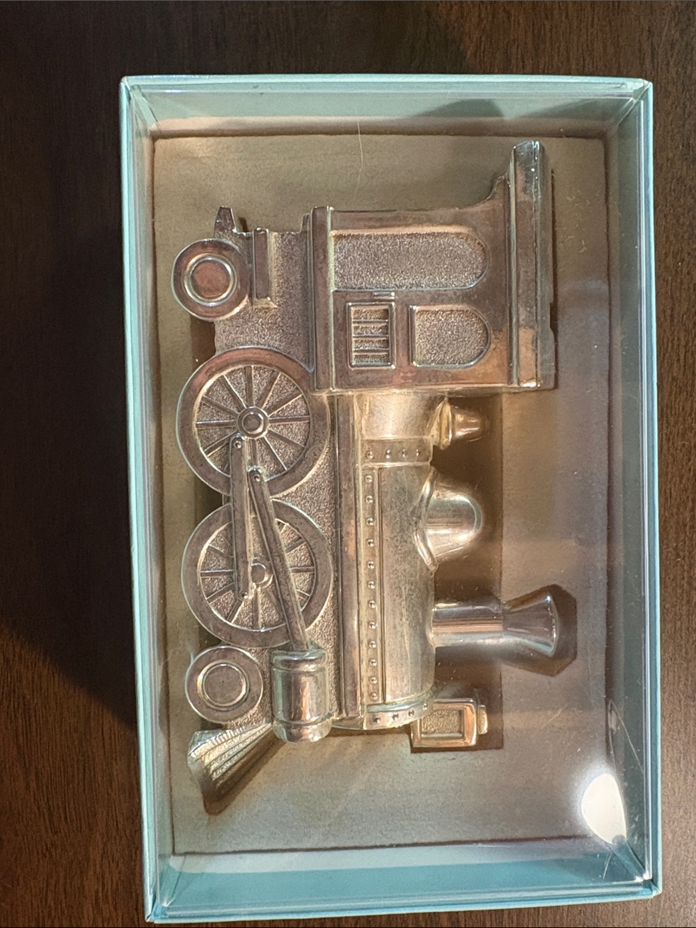 Silver Train bank in original box